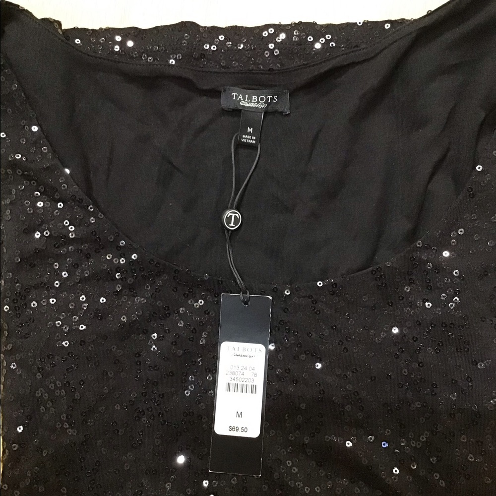 TALBOTS sleevesless Sequin Blouse - Picture 3 of 6